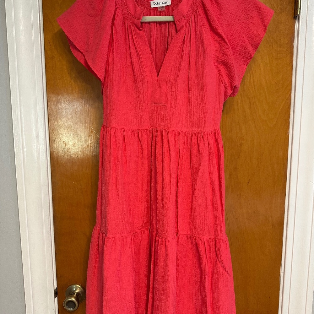 Calvin Klein dress, Coral, size 4